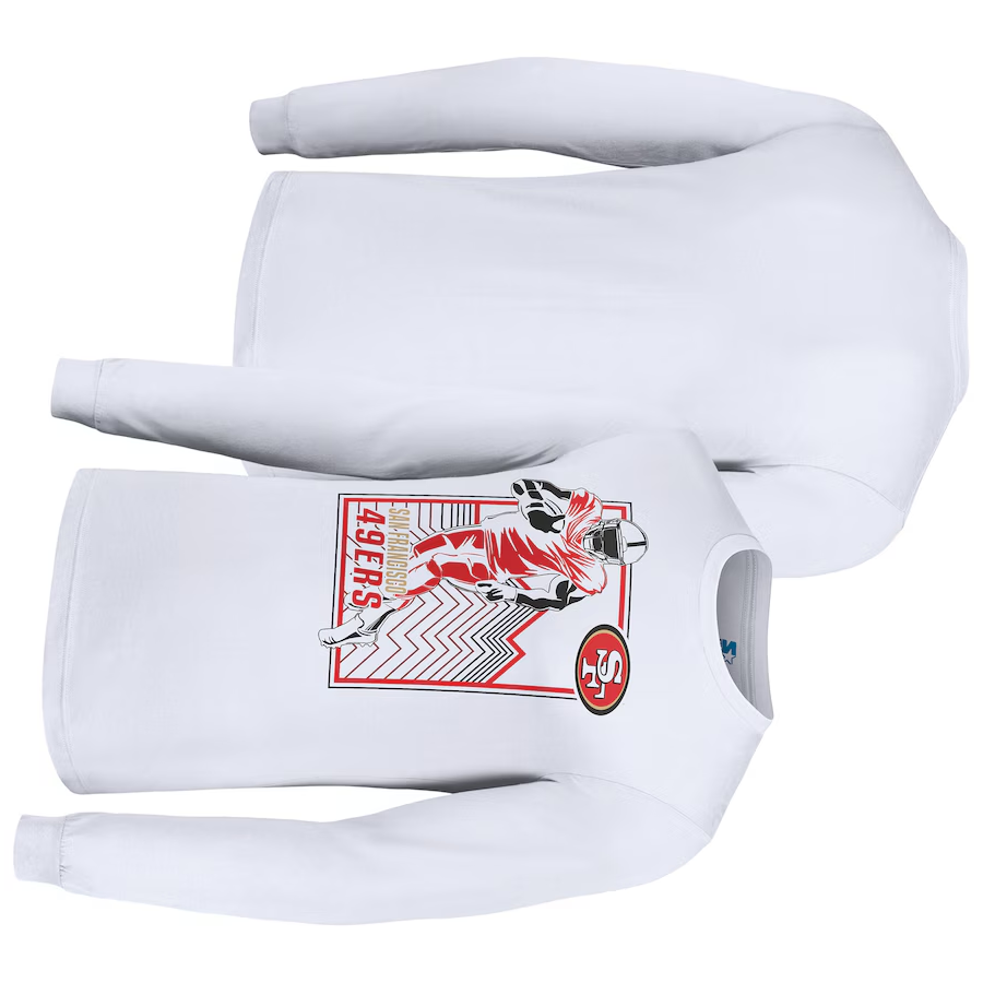 Men San Francisco 49ers white 2024 NFL Long sleeve T Shirts->nfl t-shirts->Sports Accessory